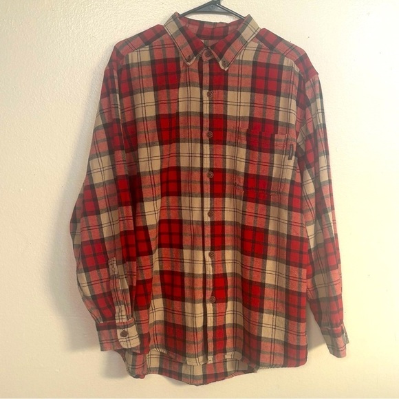 Wolverine Other - Wolverines Flannel Shirt Plaid Men's XL 
Red & Tan plaid Rodeo Lumberjack